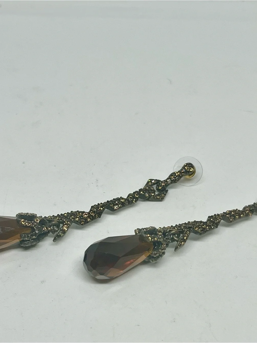 Vintage Smoky Quartz Drop Earrings